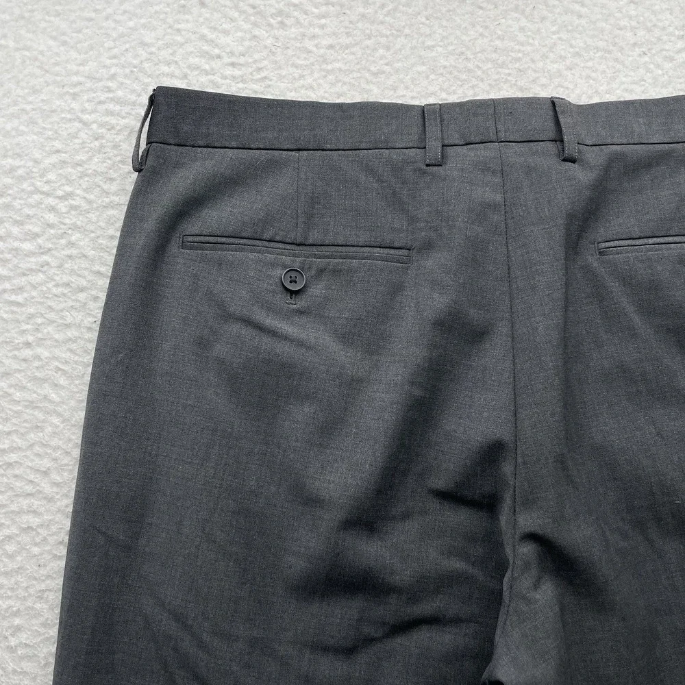 J. Crew Thompson Dress Pants Mens 38x30 (Tag 36) Wool Blend Gray Tapered Stretch